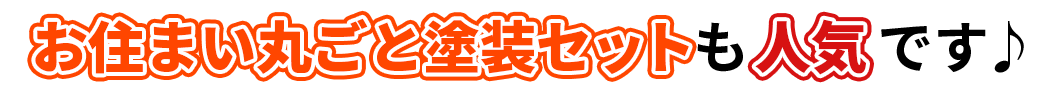 お住まい丸ごと塗装セットも人気です